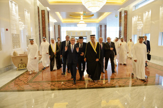 Mansour bin Zayed receives Armenian President