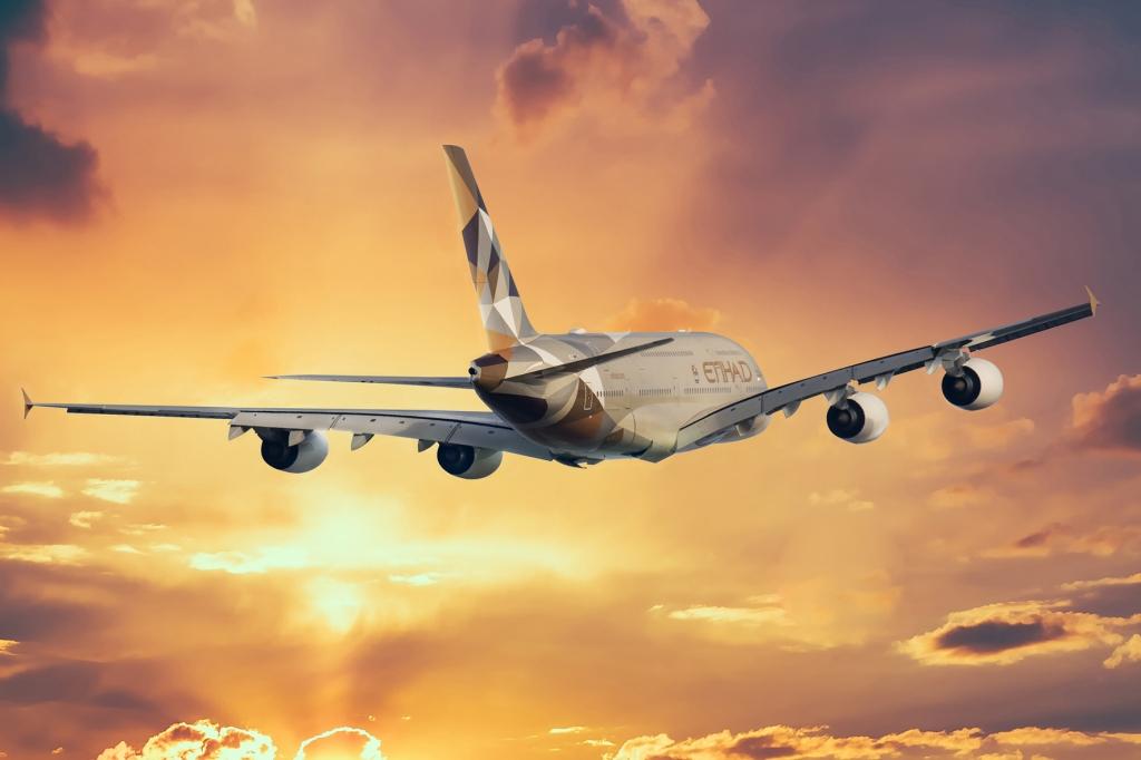 Etihad запускает A380 в Париж