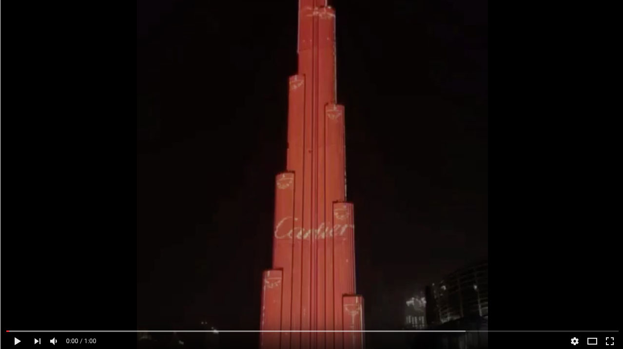 Cartier Lights up Burj Khalifa in Celebration of Dubai Opera!