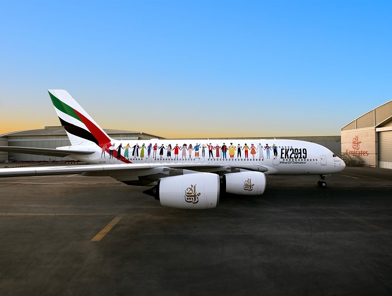 Emirates A380 в ливрее «Год терпимости» готов к историческому полету