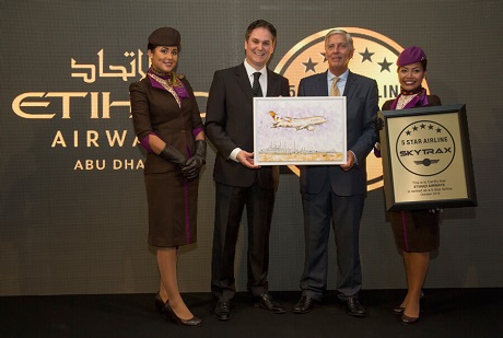 Etihad Airways получила статус пятизвездочной авиакомпании по версии Skytrax