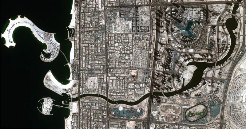 DubaiSat-2 captures high-definition photos of new Dubai Water Canal full of water 