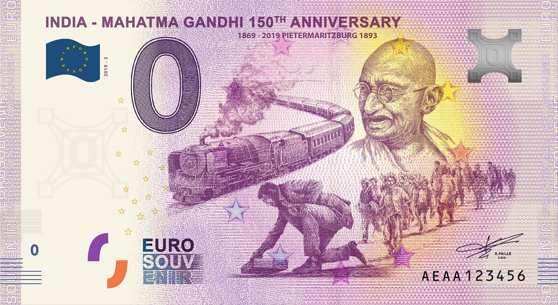 First-ever Euro Souvenir Banknotes launched to celebrate Gandhi’s 150th birth year