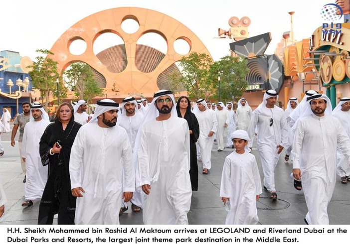 HH Sheikh Mohammed inspects work at Dubai Parks and Resorts