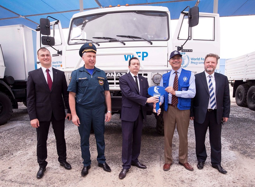 Emergency Response Capacity of the World Food Programme benefits from a donation of 97 Trucks and 30 Trailers by the Russian Federation 