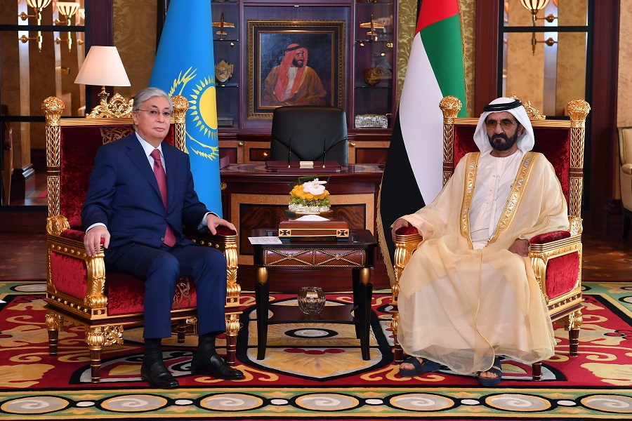 Мухаммед Бин Рашид встретился с Президентом Казахстана