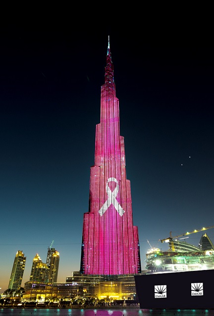 Burj Khalifa to glow pink every weekend of Oct. 2016 to spread breast cancer awareness