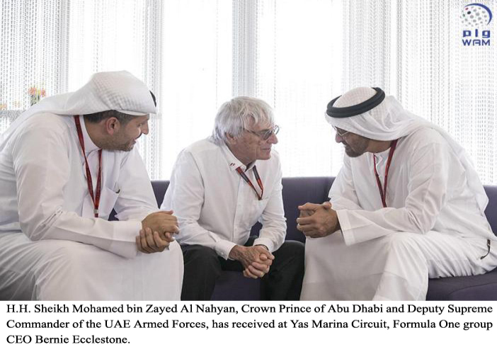 HH Mohamed bin Zayed receives Formula One Group CEO Bernie Ecclestone