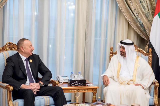 HH Sheikh Mohamed bin Zayed receives President of Azerbaijan in Riyadh