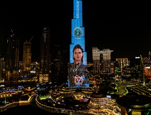 Messika lights up Burj Khalifa to celebrate 10 Years in the UAE