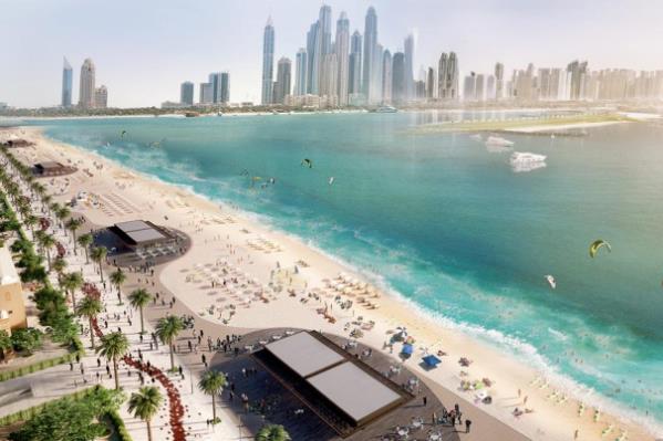 В Дубае открылся новый огромный пляж 