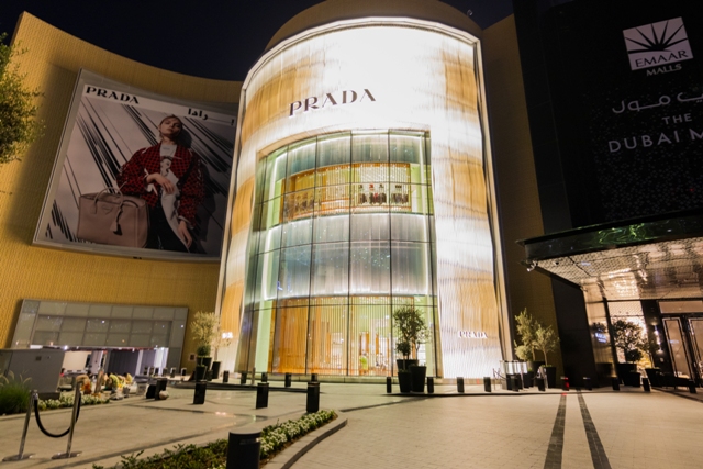 Prada opens at the New Fashion Avenue in Dubai Mall
