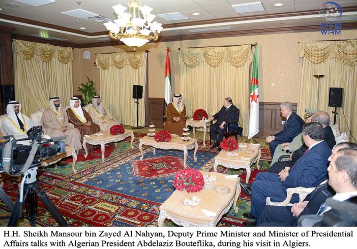 Algeria’s President Abdelaziz Bouteflika receives HH Sheikh Mansour bin Zayed 