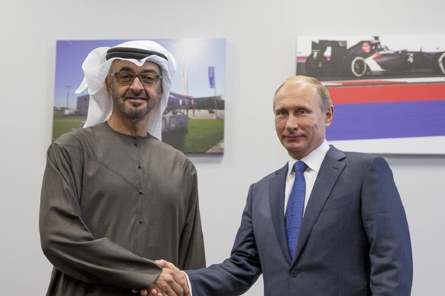 Sheikh Mohammed bin Zayed and Vladimir Putin discuss relations between UAE and Russia