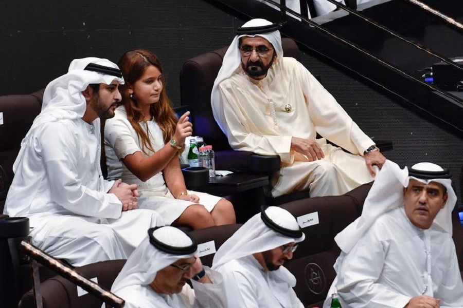 Dubai Ruler watches La Perle with son and daughter