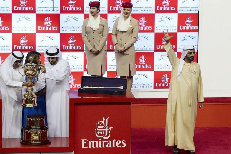 Sheikh Mohammed performs victory dance at Dubai World Cup (Video)