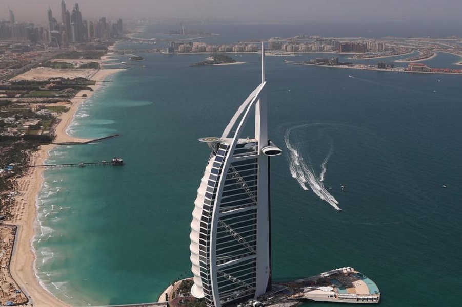 Floating house structure sinks near Burj Al Arab