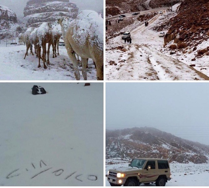 Winter storm brings snow to Saudi Arabia and Lebanon (Video)