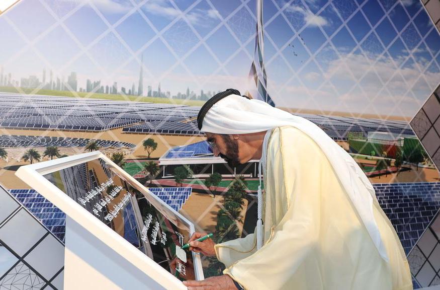 Mohammed bin Rashid launches world&#039;s largest Concentrated Solar Power plant