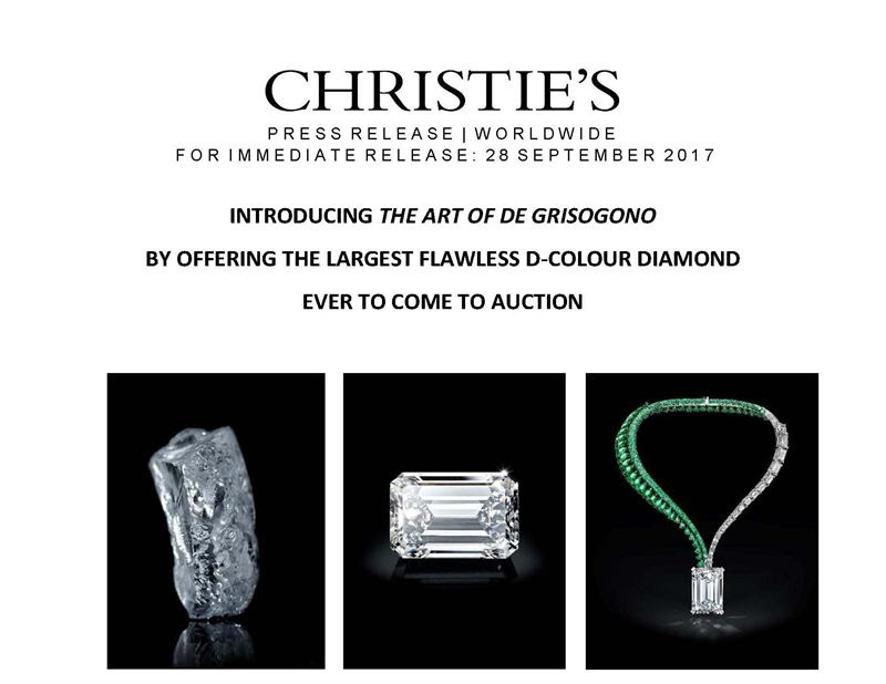 The Art of de GRISOGONO будет представлен на аукционе Christie’s