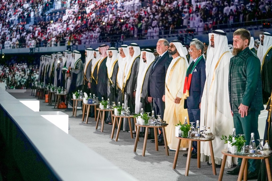 Руководители ОАЭ посетили празднование Национального дня Объединенных Арабских Эмиратов (Видео)