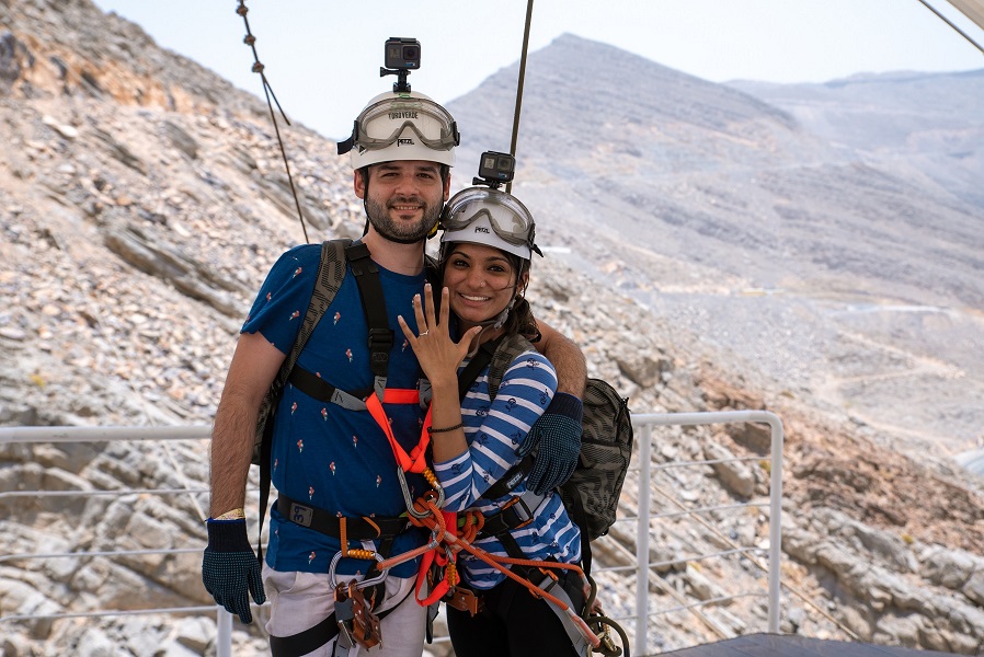 Love is in the air as first groom takes flight to propose on world’s longest zipline (Video)