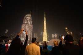 Breitling Middle East осветил фасад Бурдж-Халифы