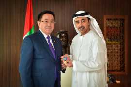 Abdullah bin Zayed, UAE&#039;s minister of Foreign Affairs awarded Kazkhstan&#039;s Jubilee Order