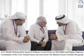 HH Mohamed bin Zayed receives Formula One Group CEO Bernie Ecclestone
