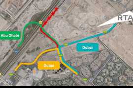 Traffic diversions in Dubai on Thursday