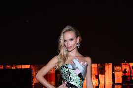 Supermodels flaunt Fall 2016 Atelier Versace’s creations at the Grand Opening of the Palazzo Versace Dubai