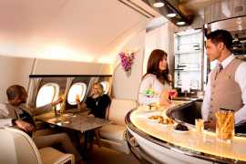 Enhanced Emirates A380 onboard lounge to launch at ITB Berlin