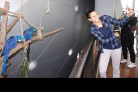 It’s ‘selfie-times’ for Caroline Garcia with the animals of The Green Planet!