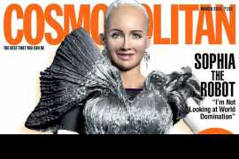 Saudi citizen Sophia the robot appears on cover of Cosmopolitan India