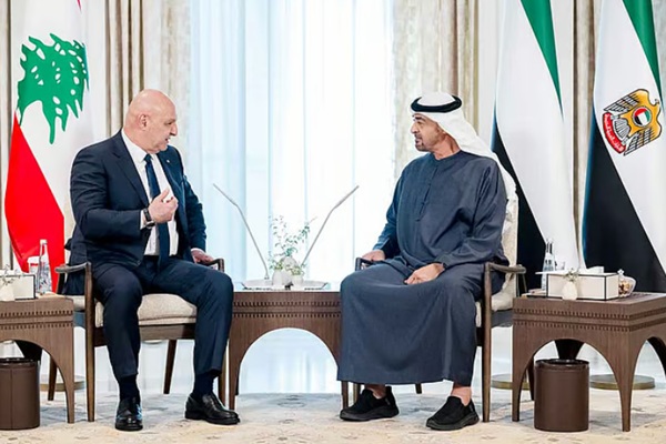 UAE President reaffirms support for Lebanon’s stability during meeting with President Joseph Aoun
