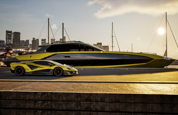 Automobili Lamborghini and The Italian Sea Group present the new Tecnomar for Lamborghini 101FT motoryacht